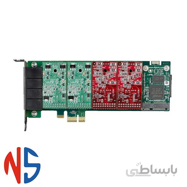 کارت آنالوگ 4 پورت Digium 1A4B00F