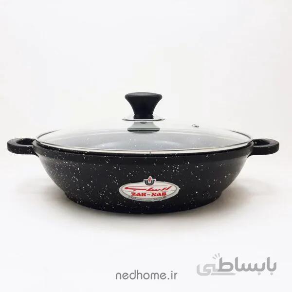 ماهیتابه مشکی دو دسته زرساب سری MELORIN