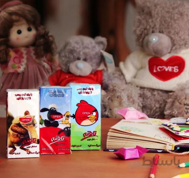 دستمال جیبی طرح کودک تافته
