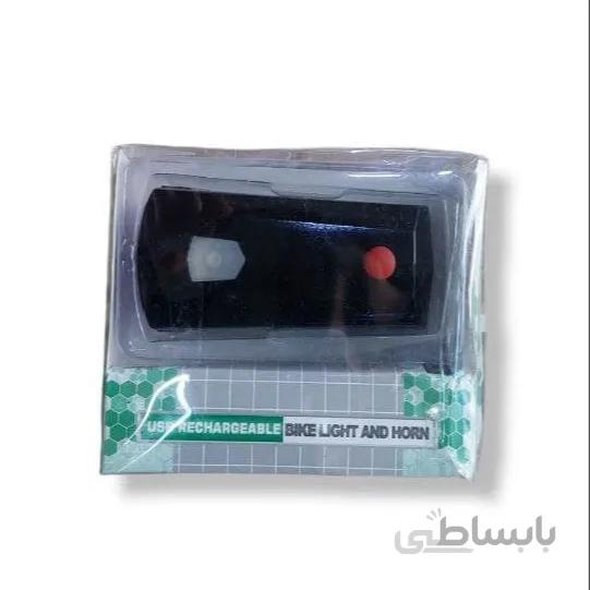 چراغ جلو با بوق دوچرخه (شارژی)02