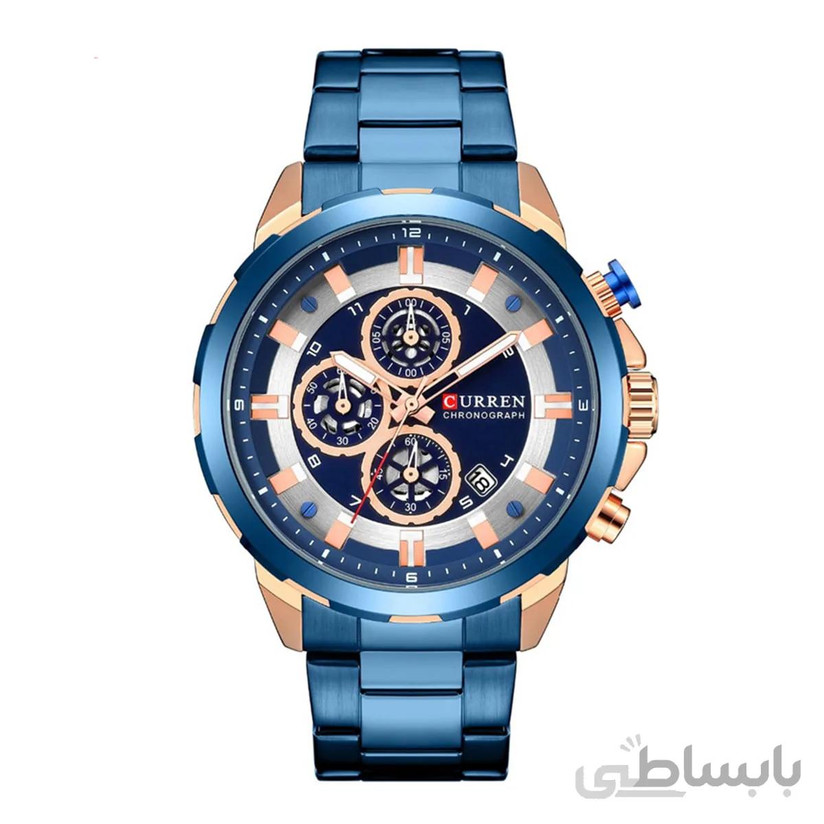 ساعت کارن مردانه آبی مدل Curren 8323