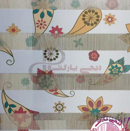 پرده زبرا طرح گل 499 خوش سایه