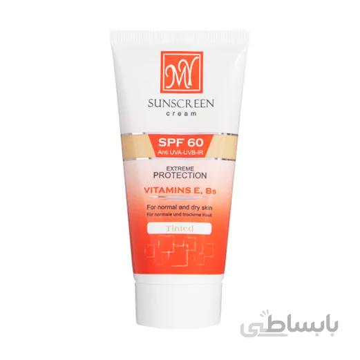 کرم ضد آفتاب رنگی SPF۶۰ مای مناسب پوست چرب و مختلط