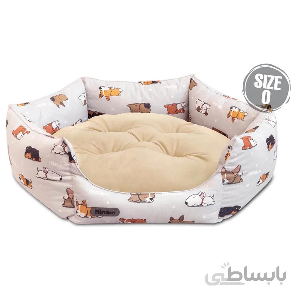 جای خواب شش ضلعی سگ و گربه نیناپت مدل vip سگ خوابالو ا Ninapet Hexagon Bed For Dogs And Cats Sleepy Dog Model