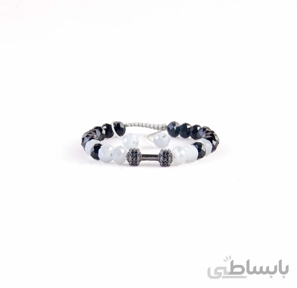 دستبند سنگی نگین دار مردانه PM1007