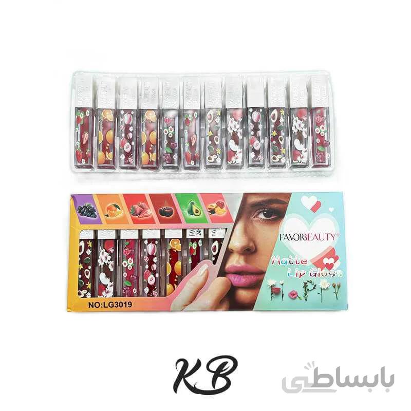 ست رژ مایع 12رنگ FAVOR BEAUTY