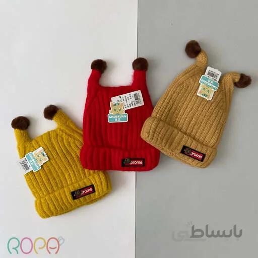 کلاه بافت اسپرت تو کرکی گوش دار پوم پومی