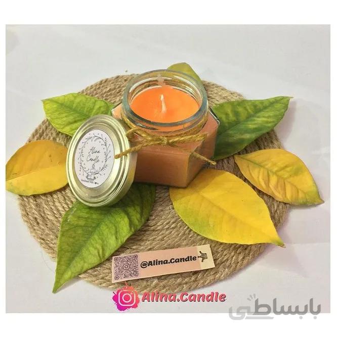 آلینا کندل-شمع معطر شیشه ای شش ضلعی با رایحه های مختلف ا دست ساز