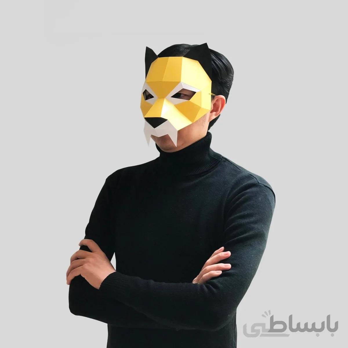 ماسک نیم صورت اوریگامی ببر