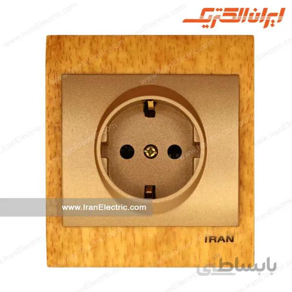 پریز برق ارت دار ایران چوب روشن میان بژ