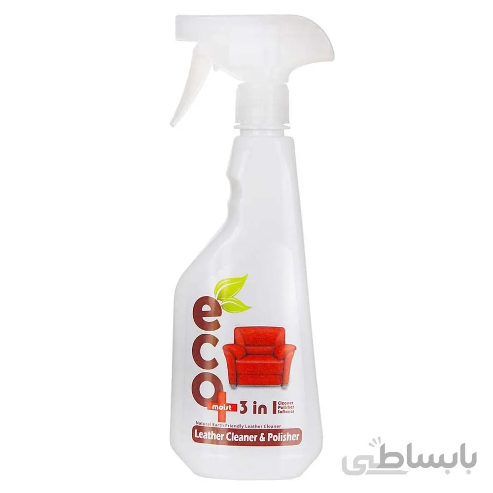 اسپری پاک کننده سطوح چرمی 3 کاره ایکو مویست ا Eco Leather Cleaner And Polisher 500ml