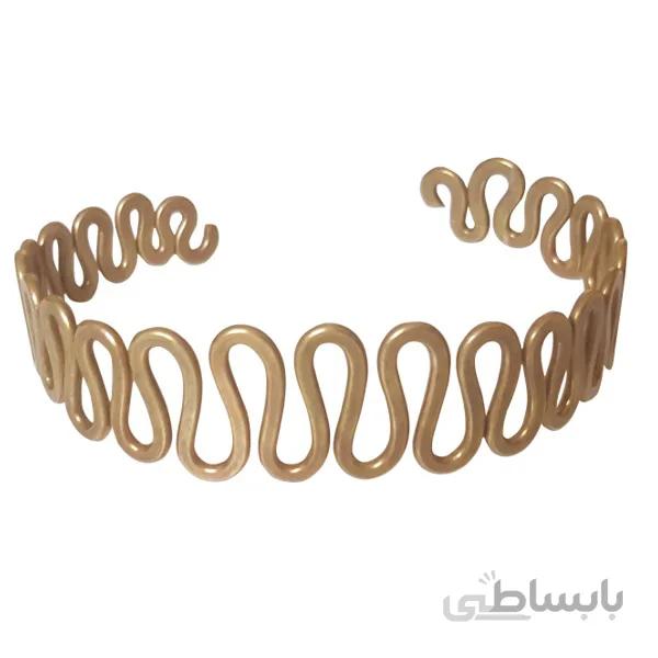 دستبند مسی برنجی زنانه طرح مارپیچ کد JW77