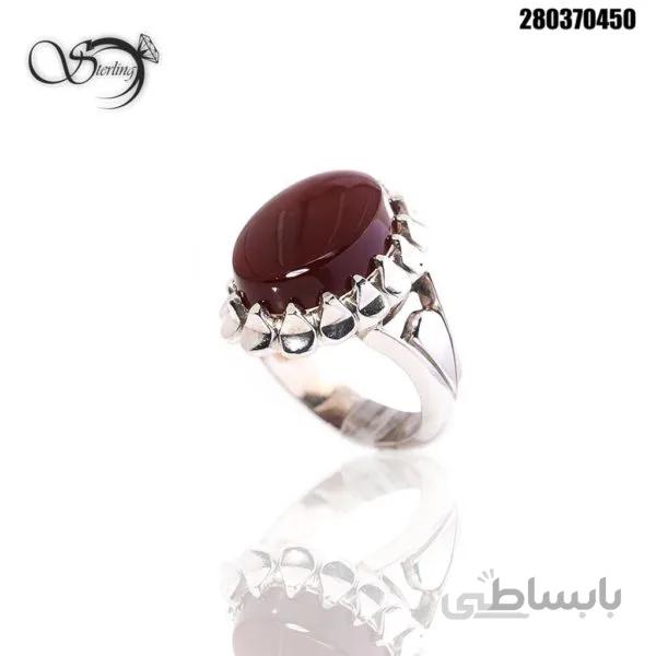 انگشتر نقره مردانه عقیق سرخ کد:۱۷۵۴