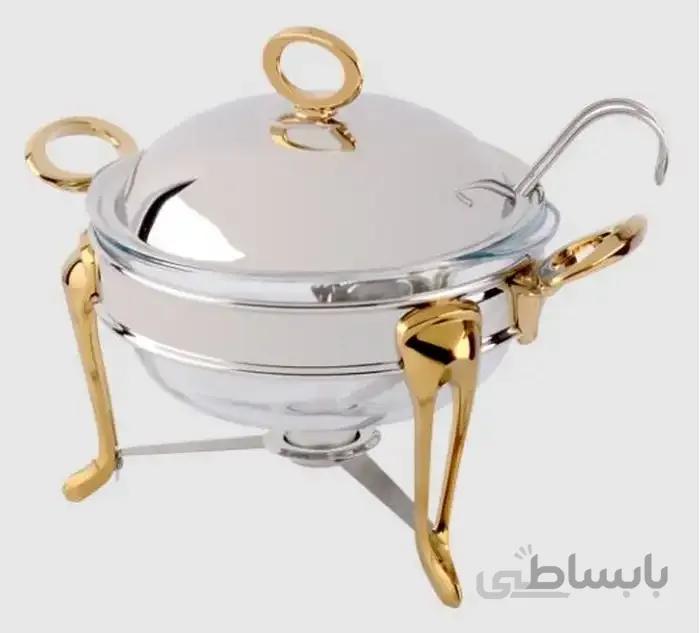 سوفله سوپ خوری بزرگ حلقه ساده طلایی یونیک UN-3830