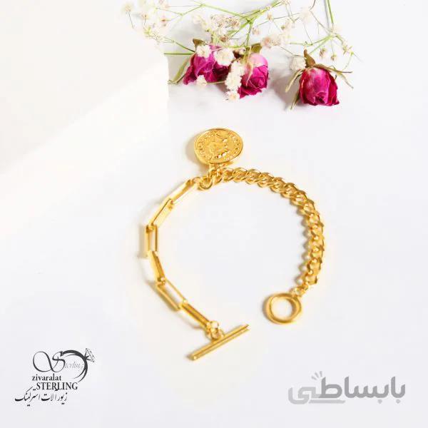 دستبند استیل زنانه آویز طرح ملکه