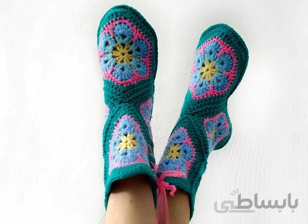 نیم بوت بافتنی زنانهsidra مدل 1nb i1b x