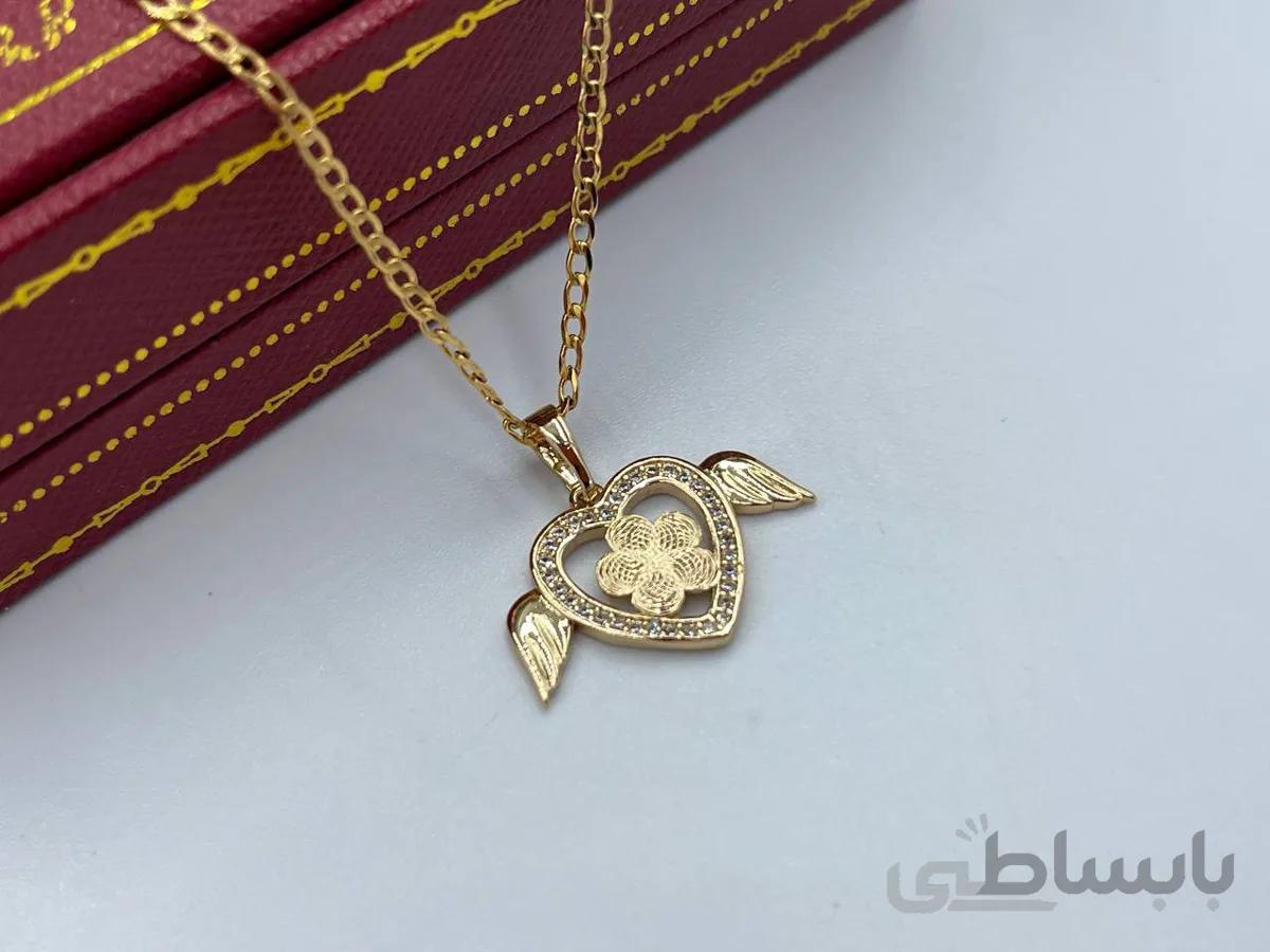 گردنبند قلب و بال فرشته ژوپینگ