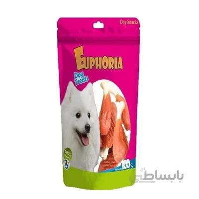 تشویقی دنتالی Euphoria مدل استخوان مخصوص سگ با دور پیچ مرغ - 100 گرم
