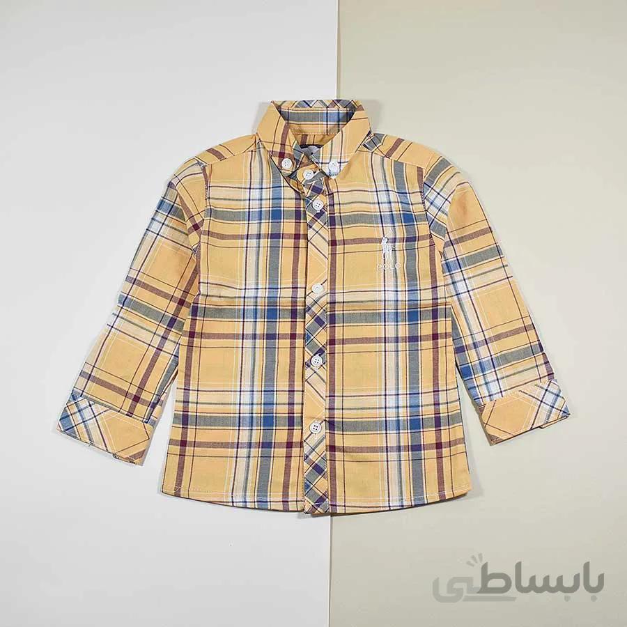 پیراهن پسرانه بچه گانه چهارخانه کد 2324