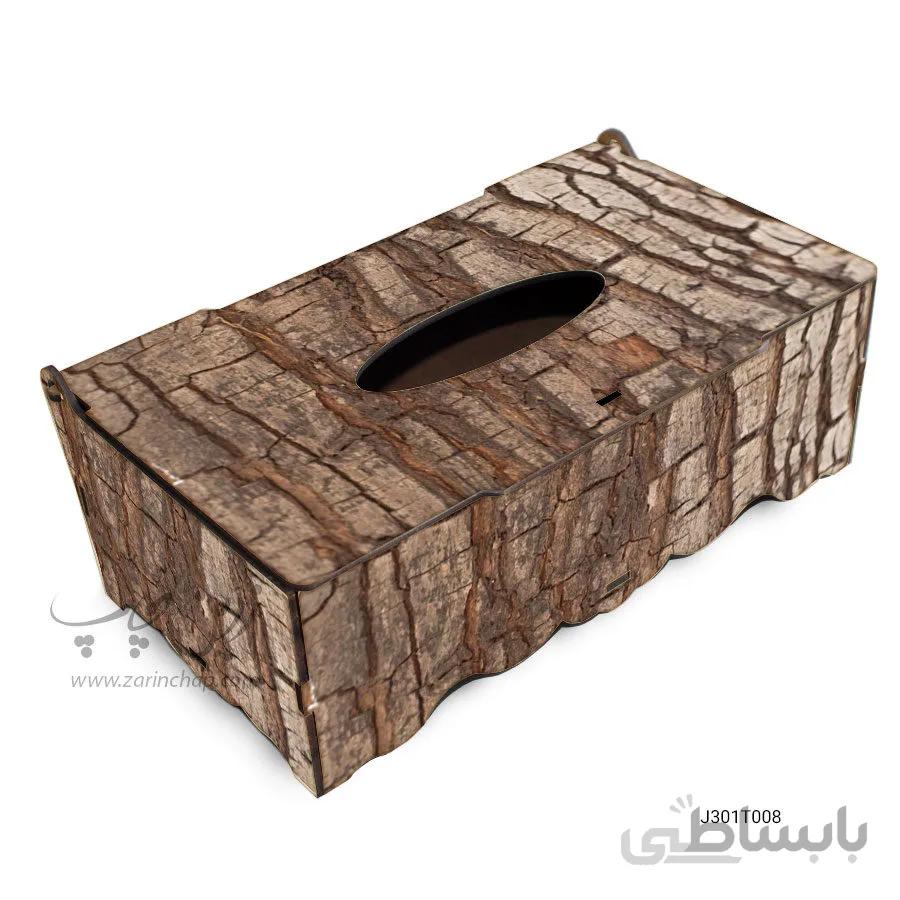 جعبه دستمال کاغذی MDF با طرح مدل J301T008