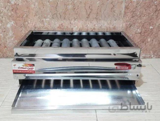 کباب پز گازی نوین استیل 9شعله