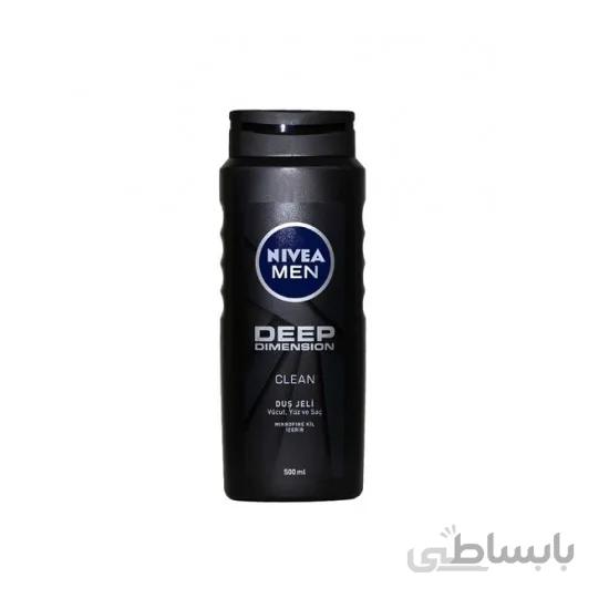 شامپو سر و بدن و صورت مردانه مدل Deep Dimension نیوا Nivea حجم 500 میل