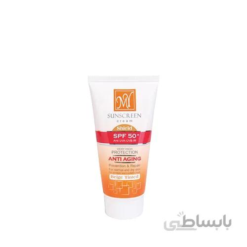 کرم ضد افتاب رنگی بژ SPF 50 مای