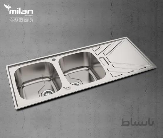 سینک ظرفشویی استیل میلان مدل 7014