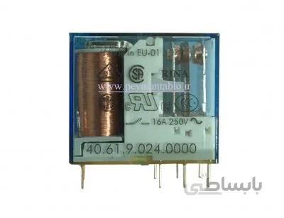 رله مینیاتوری 24 ولت DC تک کنتاکت 16 آمپر (بدون پایه) Finder