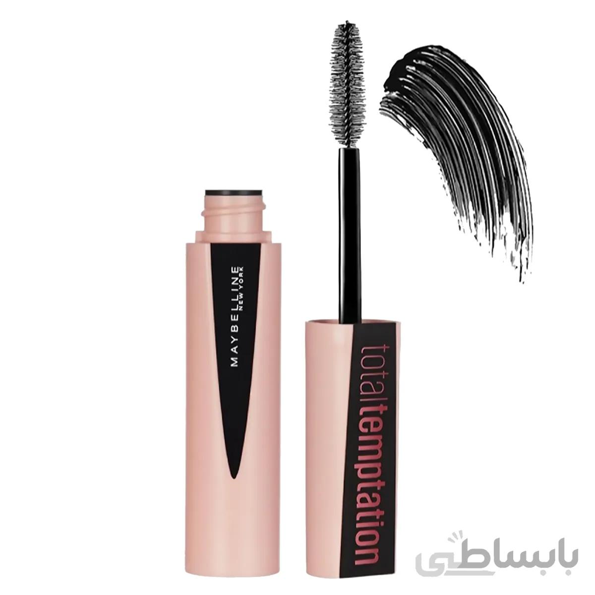 ریمل میبلین اصل مدل توتال تمپتیشن | حجم دهنده و بلند کننده ا Maybelline Total Temptation Volume Mascara - Very Black