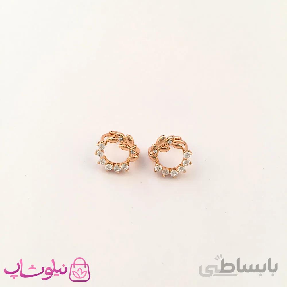 گوشواره زنانه ژوپینگ طرح تاج یونانی کد 2351