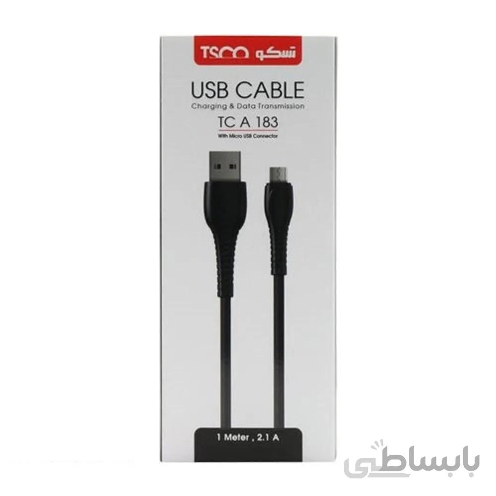 کابل تبدیل USB به microUSB تسکو مدل TCA 183 طول 1 متر
