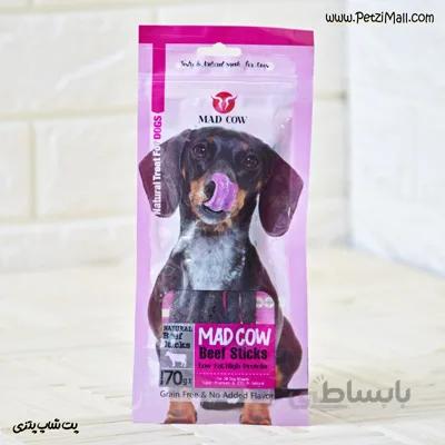 تشویقی مدادی مدکاو گوشت Beef Sticks مناسب کلیه نژادها ۷۰ گرم کد ۴۴۴