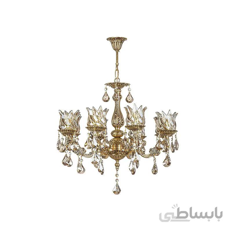 لوستر 8 شعله چشمه نور مدل C2911/8-B