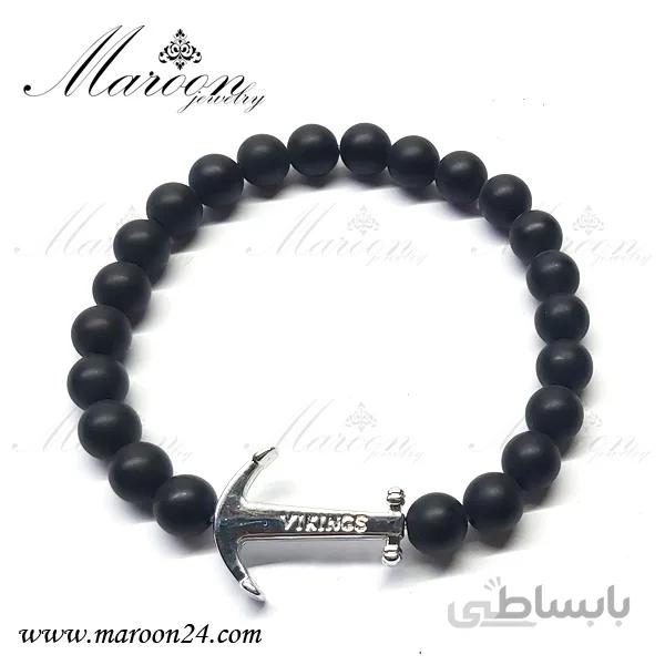 دستبند مردانه و پسرانه لنگر نقره ای مارون MM54