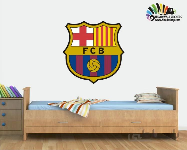 استیکر آرم باشگاه بارسلونا baecelona wall stickers کد h408