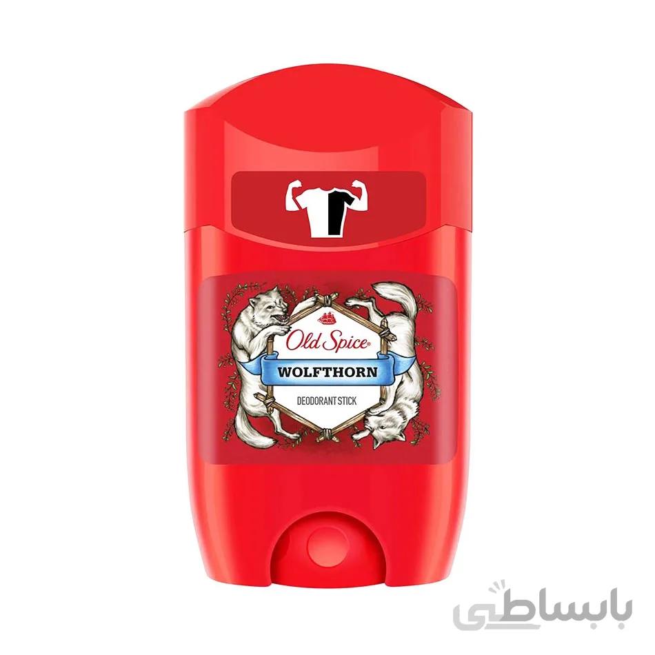استیک دئودورانت مردانه 48 ساعته مدل Wolf Thorn حجم 50 میل اُلد اسپایس ا Old Spice Wolf Thorn Deodorant Stick For Men 50ml
