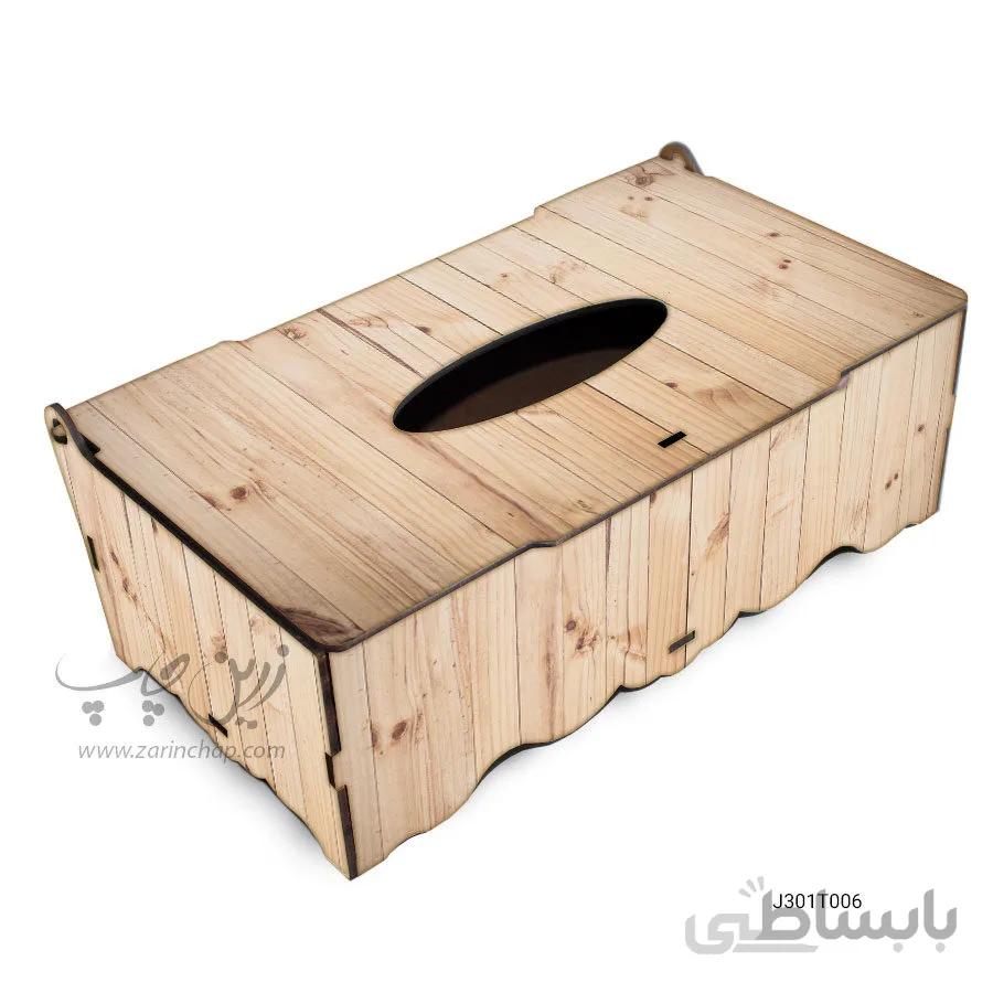 جعبه دستمال کاغذی MDF با طرح مدل J301T006
