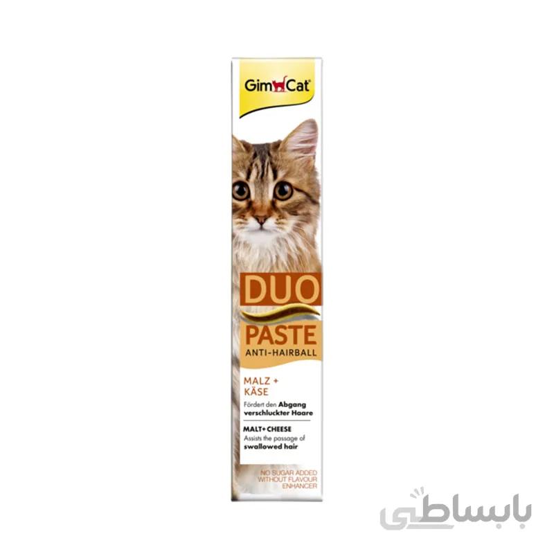 مالت گربه جیم کت آنتی هیربال مدل(Anti-Hairball Duo-Paste Cheese + Malt) طعم پنیر با وزن 50 گرم