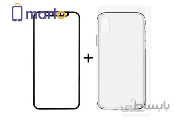 محافظ صفحه نمايش شیشه ای ریمکس مدل CRYSTAL 3D Curved بهمراه کاور مناسب براي گوشي اپل iPhone X ا Remax 9H CRYSTAL 3D Curved Glass For iPhone X