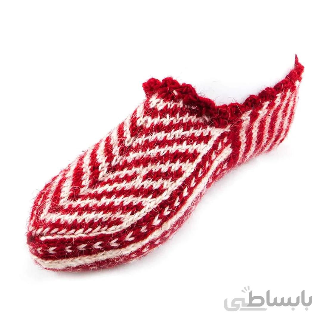جوراب روفرشی پشمی دستباف کردستان کد 311 سایز 38-39