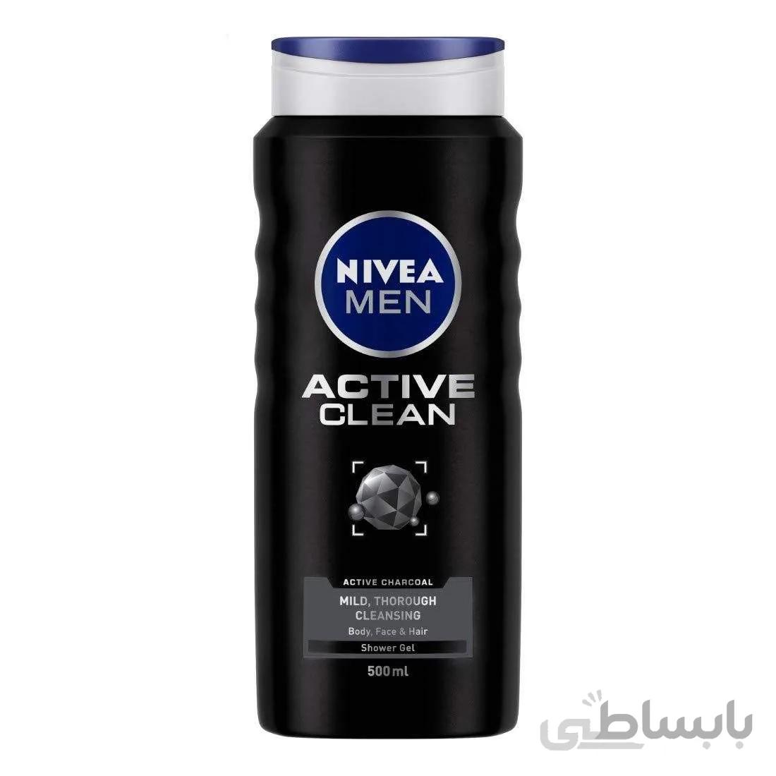 شامپو مو و بدن نیوآ مدل Active Clean حجم 500 میلی لیتر