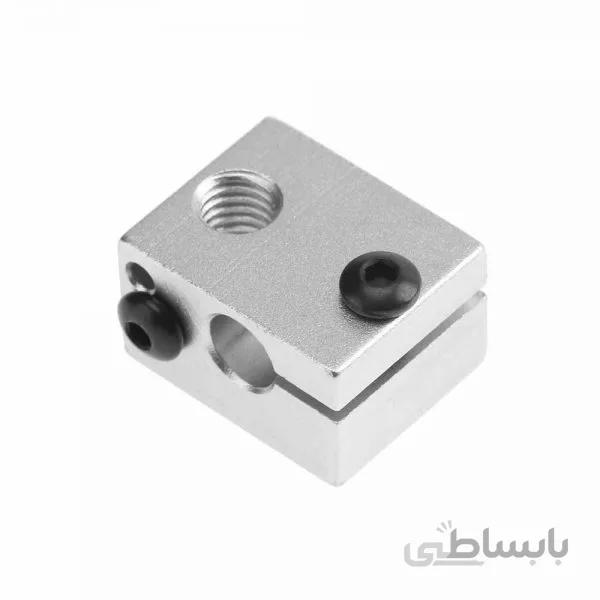 محفظه (بلوک) آلومینیومی Mk8 ورژن 6 هیتر پرینتر سه بعدی / MK8 Aluminium Block V6 heater block
