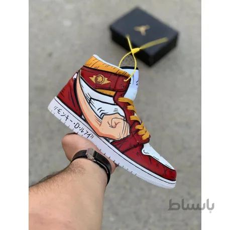 نایک ایرجردن اصلی مردانه طرح لوفی و زورو ساقدار Jordan 1 Customized Luffy Zorro