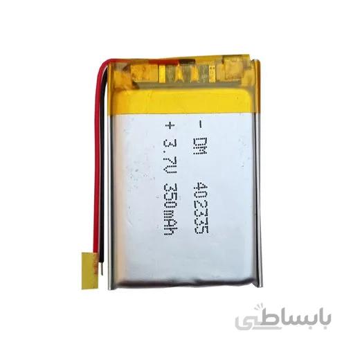 باتری لیتیوم پلیمر 3.7 ولت 350 میلی آمپر 402335