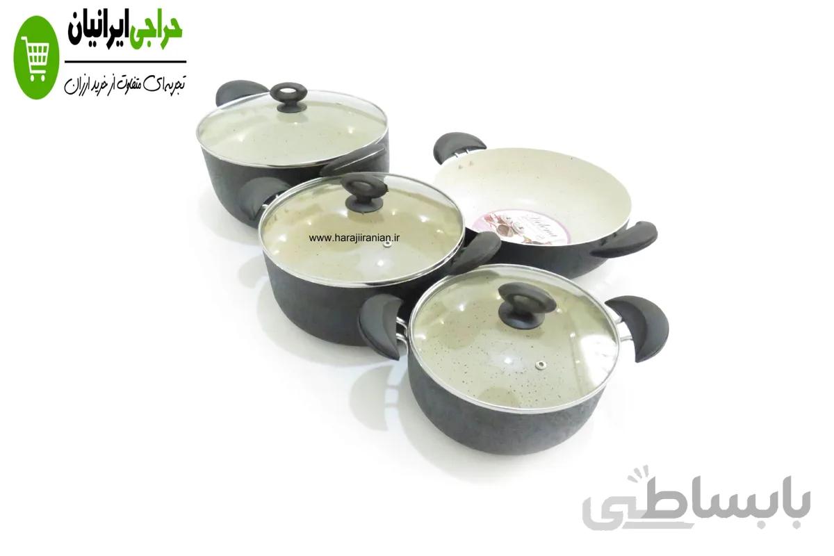 سرویس قابلمه 7 پارچه گرانیتی هلنا
