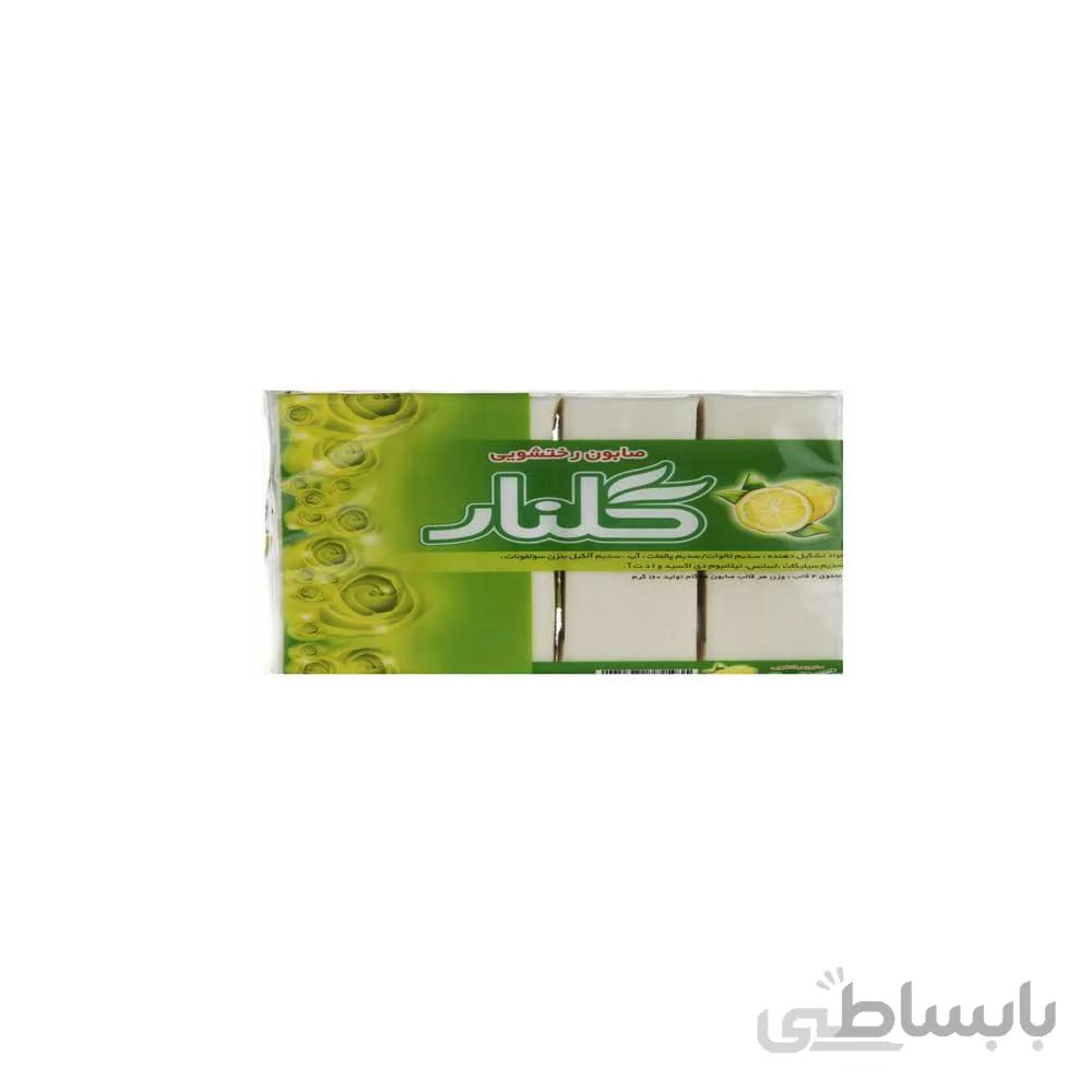 صابون لباسشویی گلنار مقدار 160 گرم بسته 4 عددی