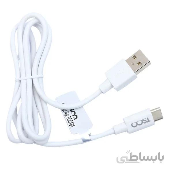 کابل Type-C تسکو مدل TC C181 طول 1 متر ا TSCO TC C181 Type-C Cable 1M