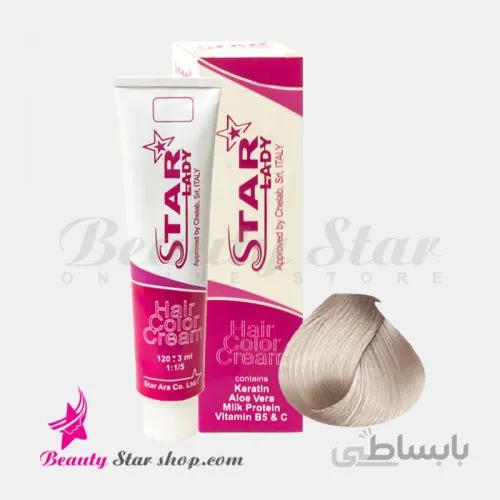 رنگ موی بلوند دودی فوق روشن شماره 10.2 استارليدی حجم 120 ميلی لیتر