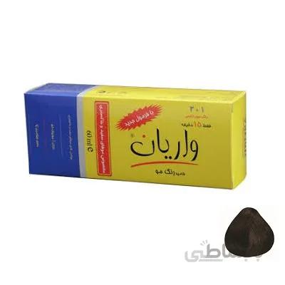 شامپو رنگ مو قهوه ای متوسط N3 واریان 60 میلی لیتر